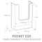 Azar Displays Four-Pocket Trifold Wall Mount Brochure Holder with Black Stand Off Caps 105580-BLK - alternate 3